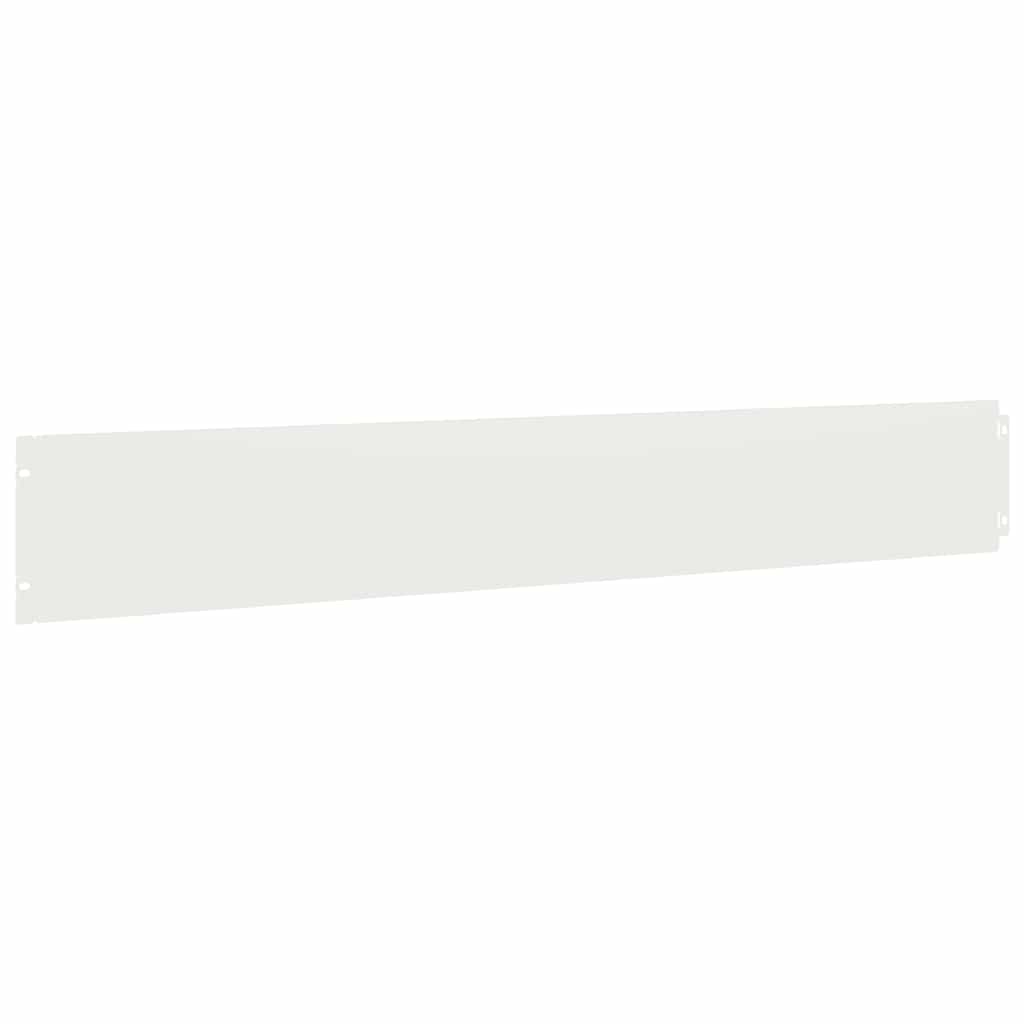 vidaXL Bordures de pelouse 10 pcs blanc 15x103 cm acier laminé à froid