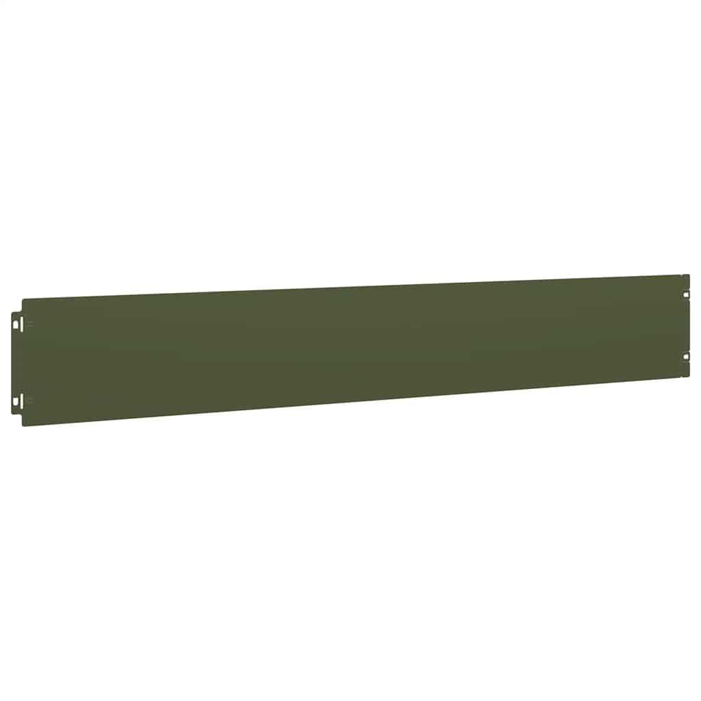 vidaXL Bordures pelouse 10pcs vert olive 15x103cm acier laminé à froid