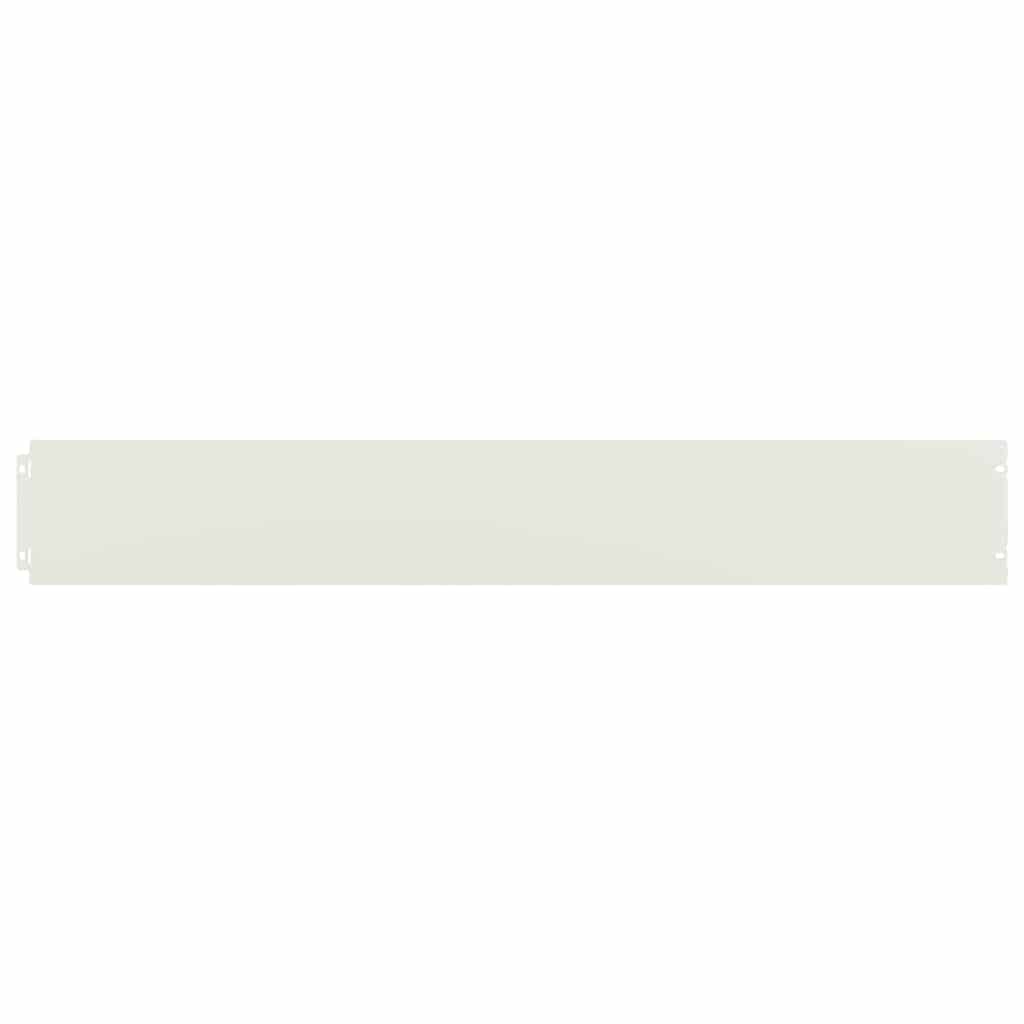 vidaXL Bordures de pelouse 50 pcs blanc 15x103 cm acier laminé à froid