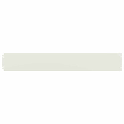 vidaXL Bordures de pelouse 50 pcs blanc 15x103 cm acier laminé à froid