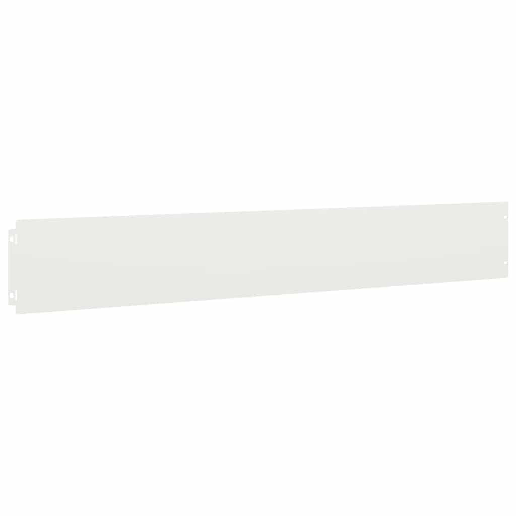 vidaXL Bordures de pelouse 50 pcs blanc 15x103 cm acier laminé à froid