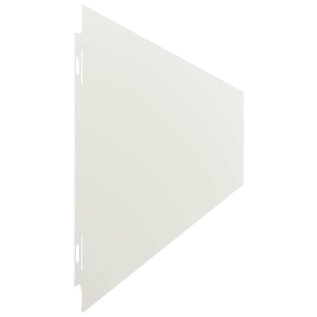 vidaXL Bordures de pelouse 50 pcs blanc 15x103 cm acier laminé à froid