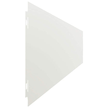 vidaXL Bordures de pelouse 50 pcs blanc 15x103 cm acier laminé à froid