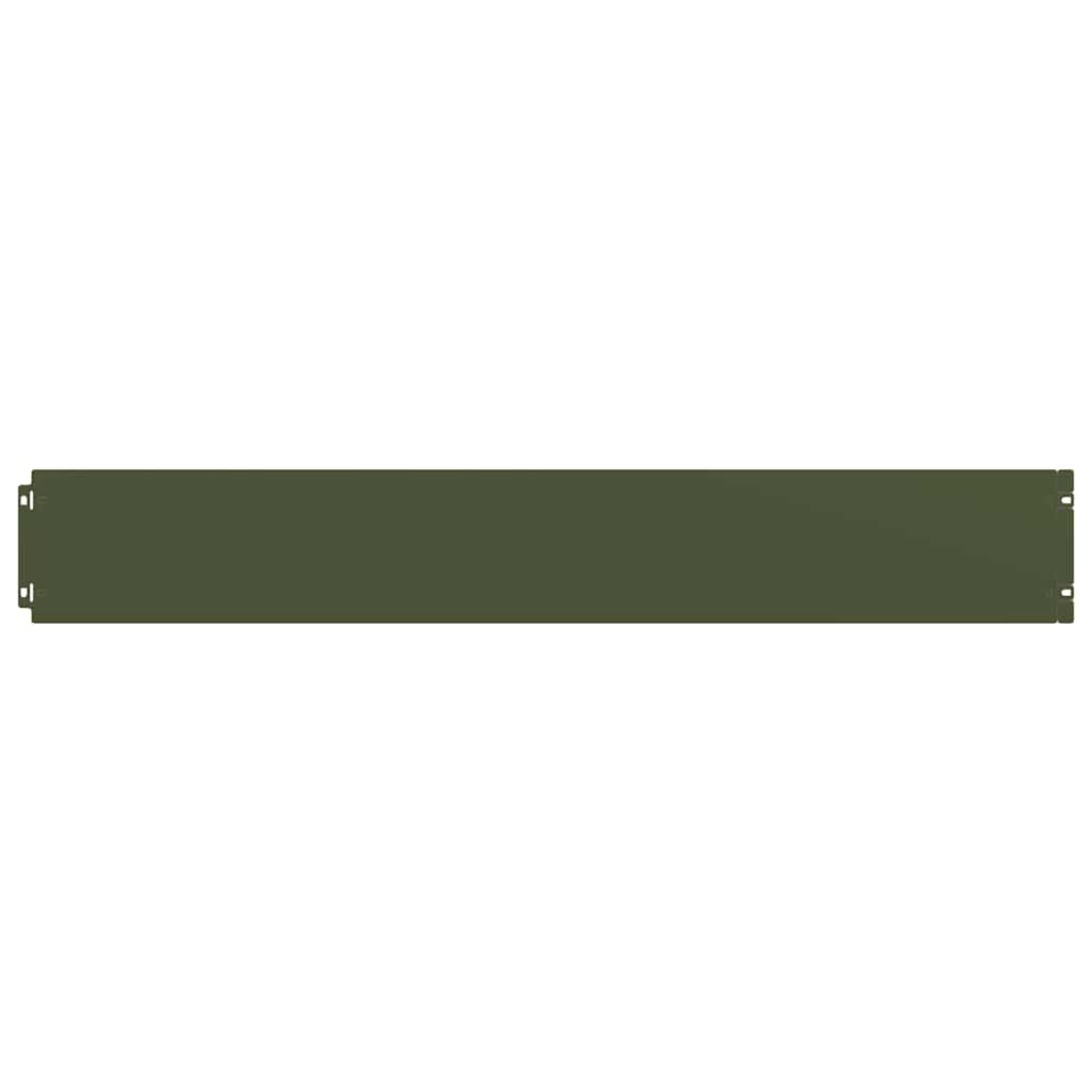 vidaXL Bordures pelouse 50pcs vert olive 15x103cm acier laminé à froid