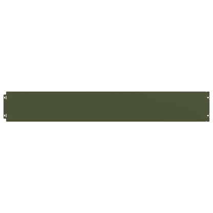 vidaXL Bordures pelouse 50pcs vert olive 15x103cm acier laminé à froid