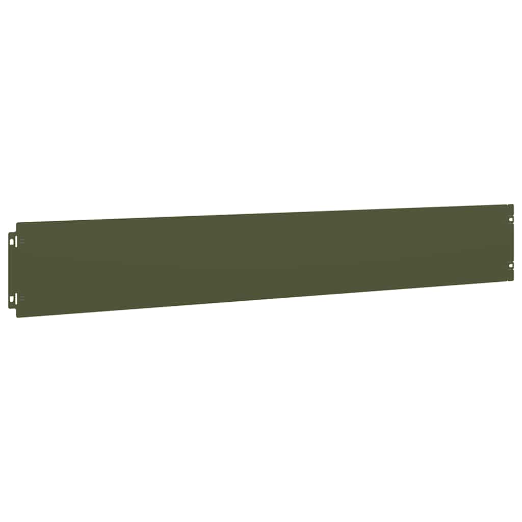 vidaXL Bordures pelouse 50pcs vert olive 15x103cm acier laminé à froid