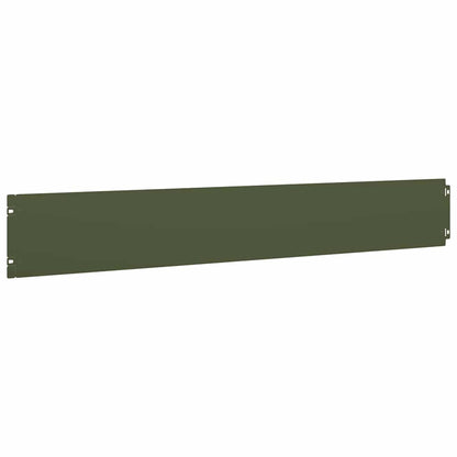 vidaXL Bordures pelouse 50pcs vert olive 15x103cm acier laminé à froid