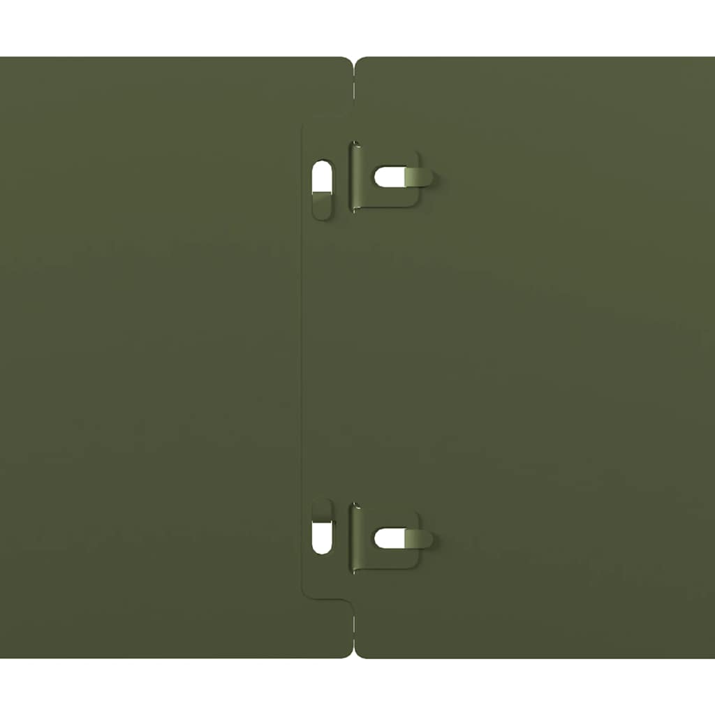 vidaXL Bordures pelouse 50pcs vert olive 15x103cm acier laminé à froid