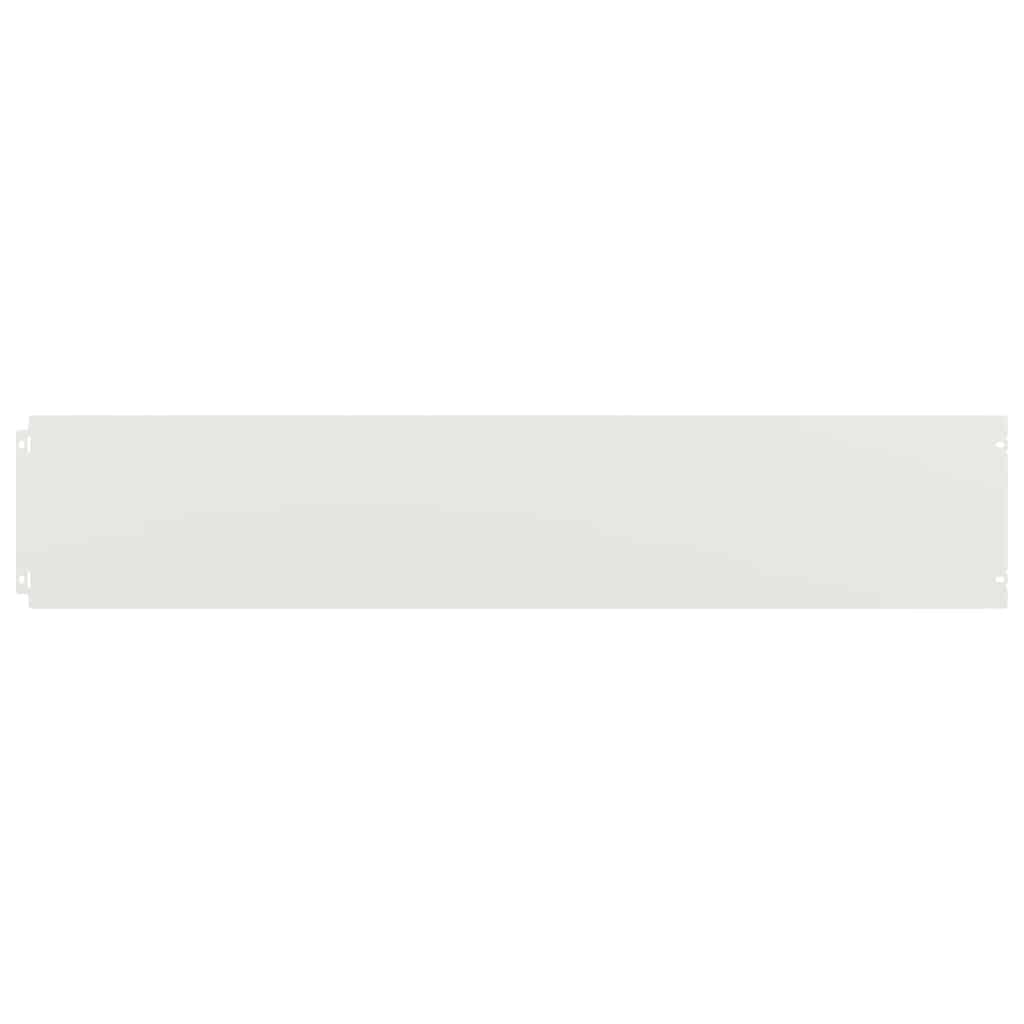 vidaXL Bordures de pelouse 10 pcs blanc 20x103 cm acier laminé à froid