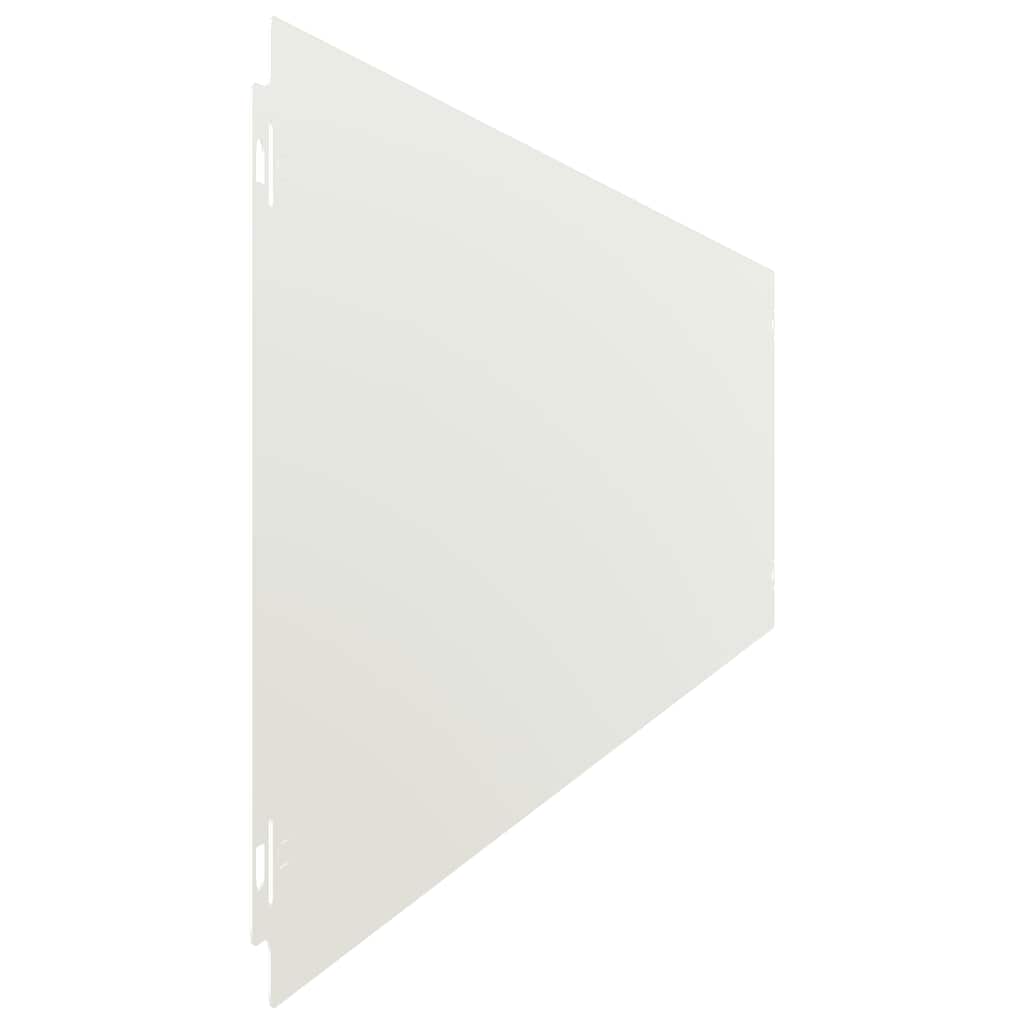 vidaXL Bordures de pelouse 10 pcs blanc 20x103 cm acier laminé à froid