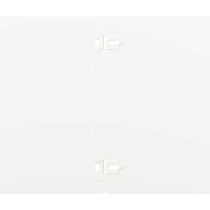 vidaXL Bordures de pelouse 10 pcs blanc 20x103 cm acier laminé à froid