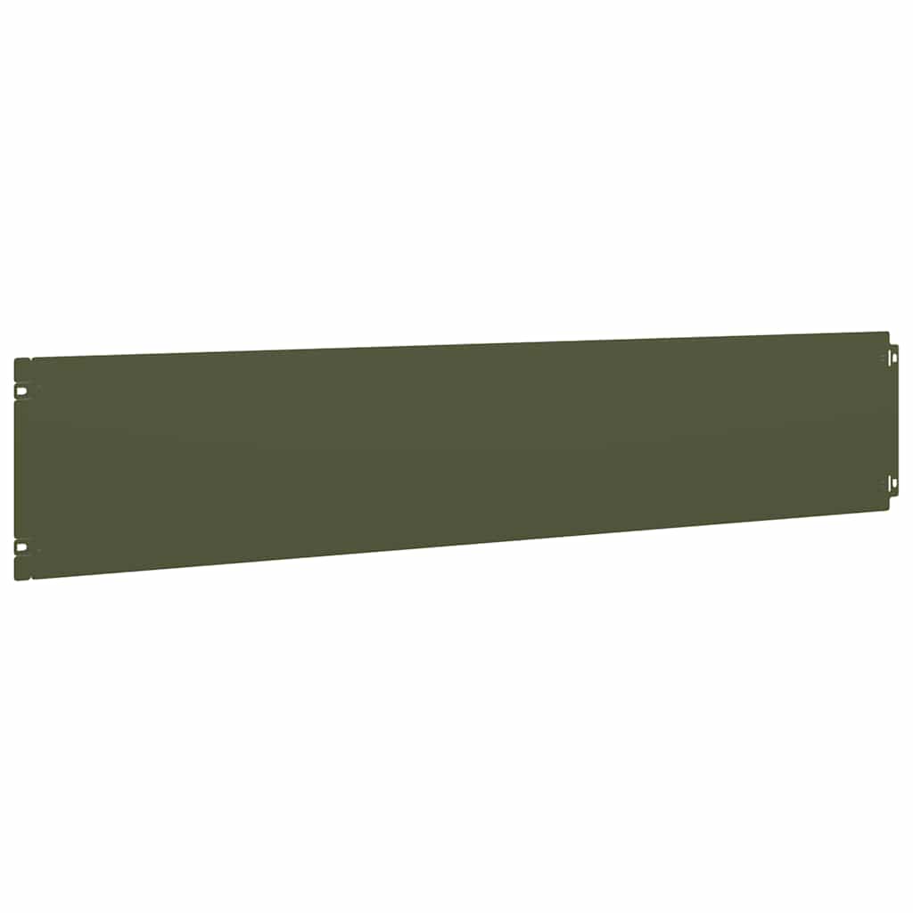 vidaXL Bordures pelouse 10pcs vert olive 20x103cm acier laminé à froid