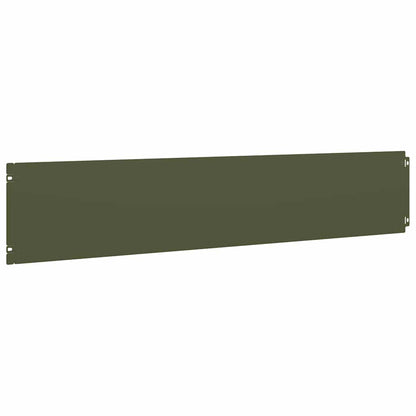vidaXL Bordures pelouse 10pcs vert olive 20x103cm acier laminé à froid