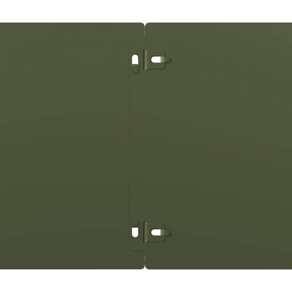 vidaXL Bordures pelouse 10pcs vert olive 20x103cm acier laminé à froid