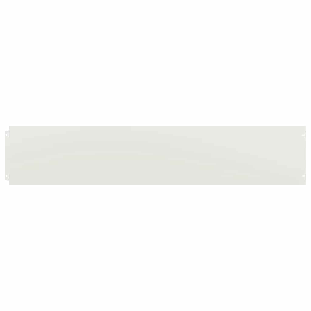 vidaXL Bordures de pelouse 30 pcs blanc 20x103 cm acier laminé à froid