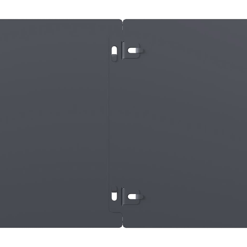 vidaXL Bordures pelouse 30pcs anthracite 20x103cm acier laminé à froid