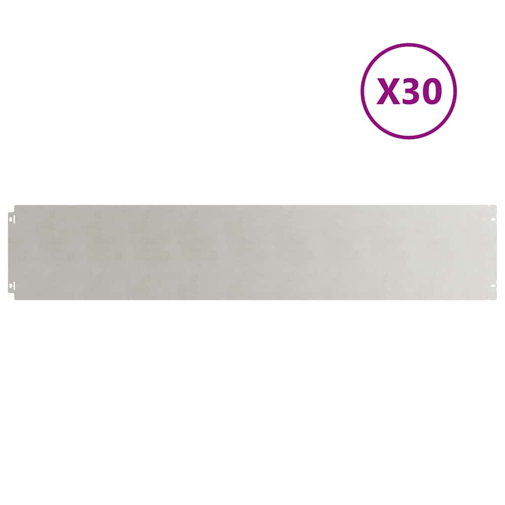 vidaXL Bordures pelouse 30pcs vert olive 20x103cm acier laminé à froid
