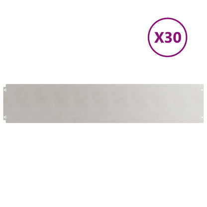 vidaXL Bordures pelouse 30pcs vert olive 20x103cm acier laminé à froid