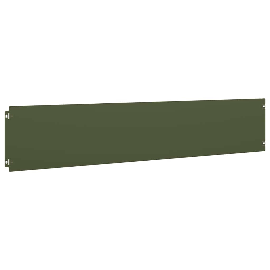 vidaXL Bordures pelouse 30pcs vert olive 20x103cm acier laminé à froid