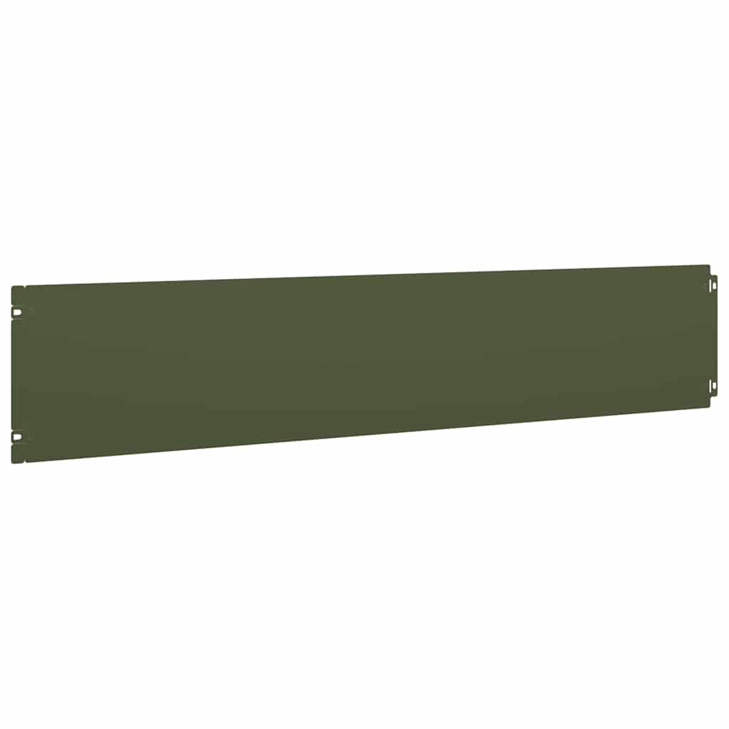 vidaXL Bordures pelouse 30pcs vert olive 20x103cm acier laminé à froid