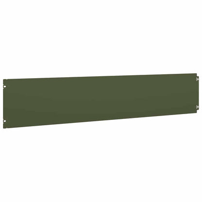 vidaXL Bordures pelouse 30pcs vert olive 20x103cm acier laminé à froid