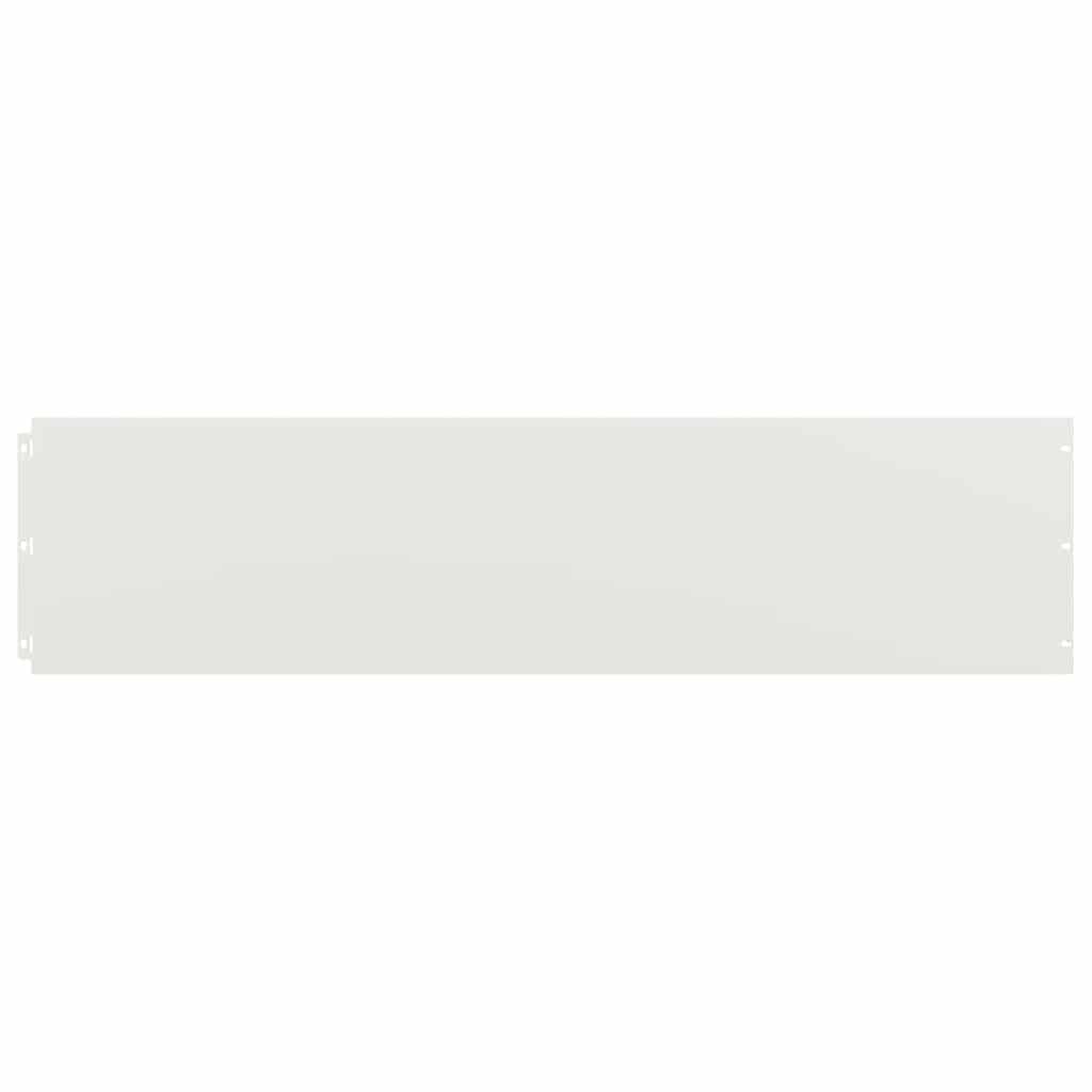 vidaXL Bordures de pelouse 10 pcs blanc 25x103 cm acier laminé à froid