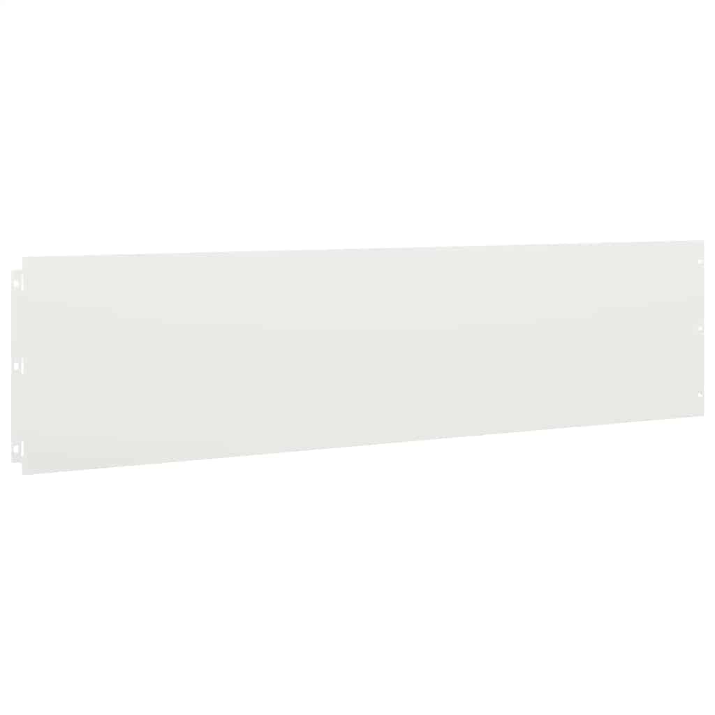 vidaXL Bordures de pelouse 10 pcs blanc 25x103 cm acier laminé à froid
