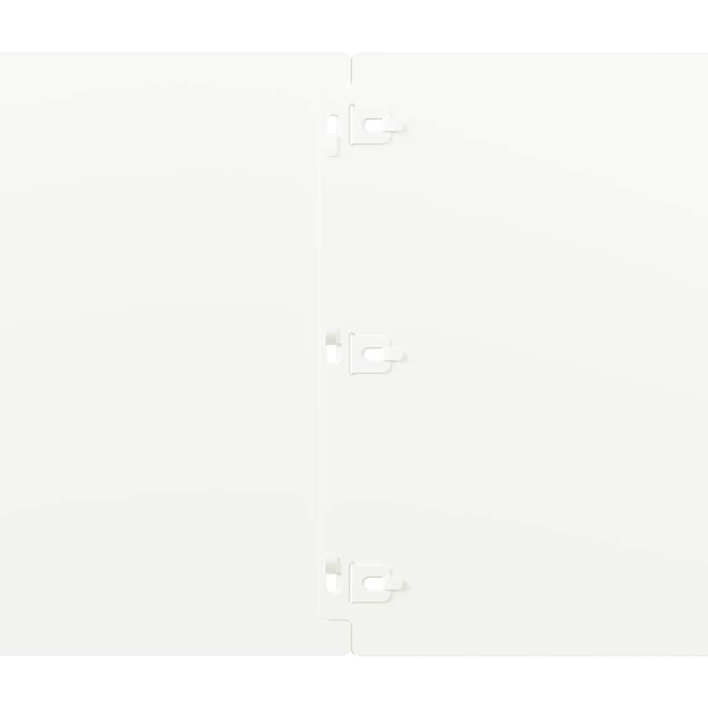 vidaXL Bordures de pelouse 10 pcs blanc 25x103 cm acier laminé à froid