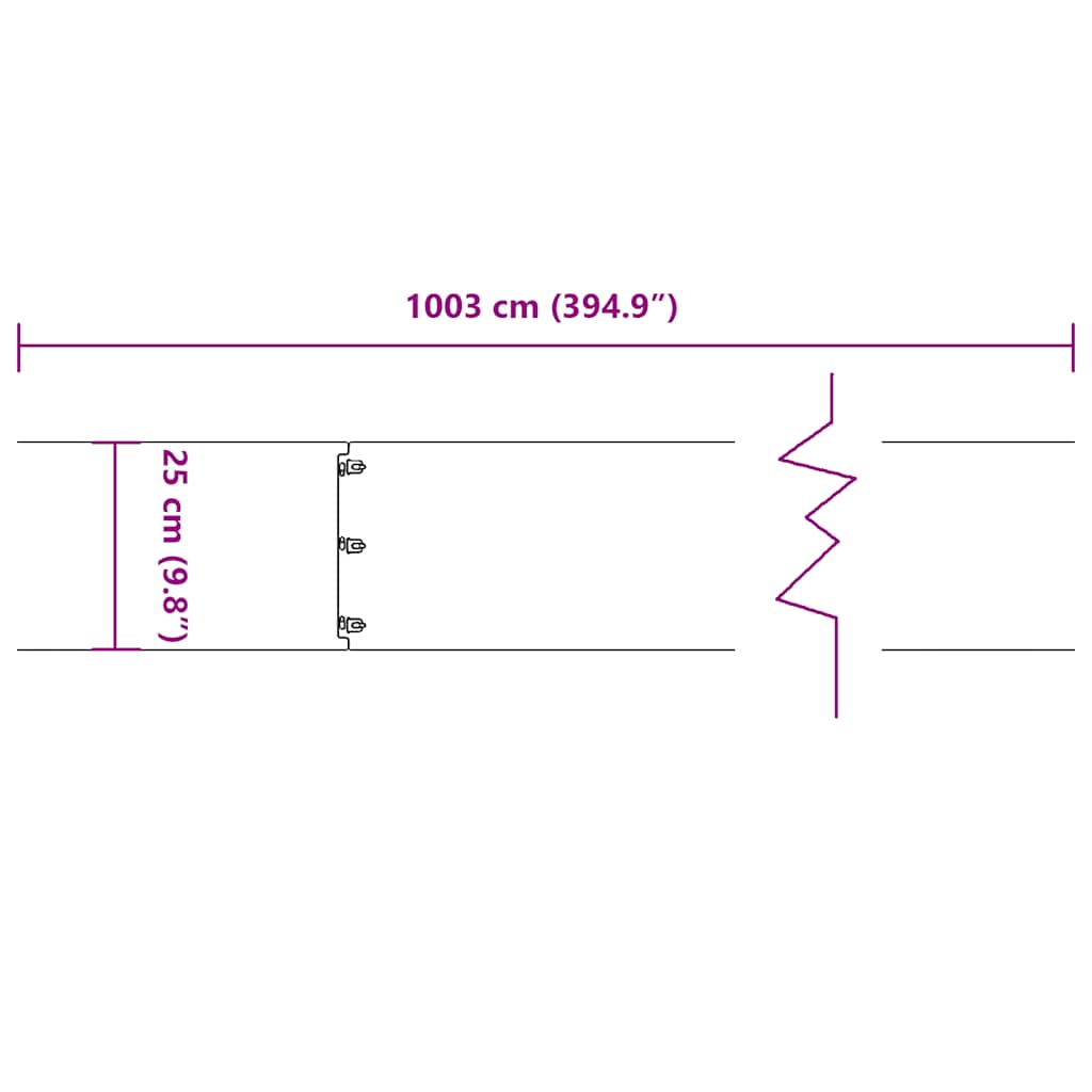 vidaXL Bordures de pelouse 10 pcs blanc 25x103 cm acier laminé à froid
