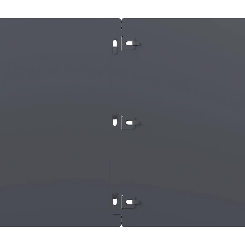 vidaXL Bordures pelouse 10pcs anthracite 25x103cm acier laminé à froid