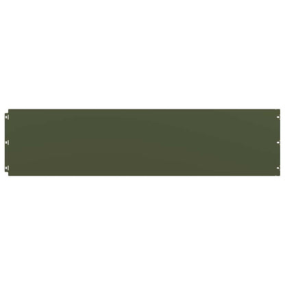 vidaXL Bordures pelouse 10pcs vert olive 25x103cm acier laminé à froid