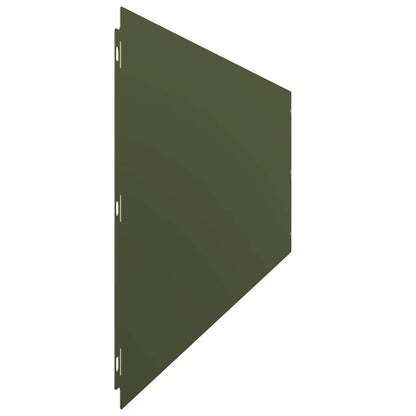 vidaXL Bordures pelouse 10pcs vert olive 25x103cm acier laminé à froid