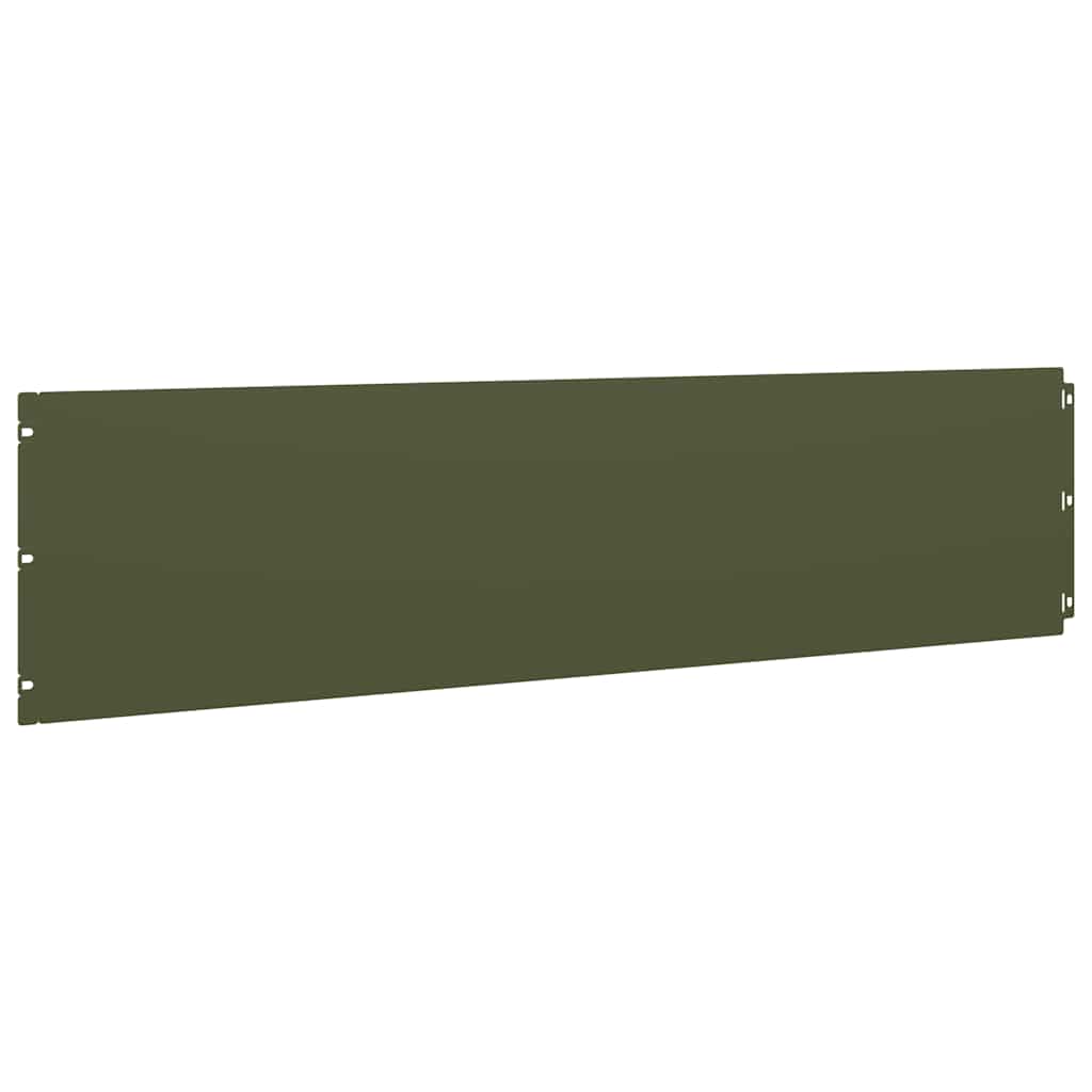 vidaXL Bordures pelouse 10pcs vert olive 25x103cm acier laminé à froid