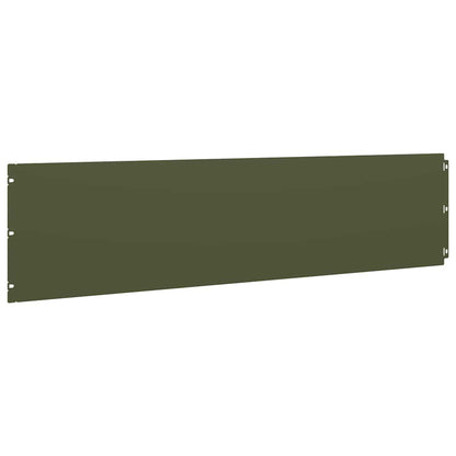 vidaXL Bordures pelouse 10pcs vert olive 25x103cm acier laminé à froid