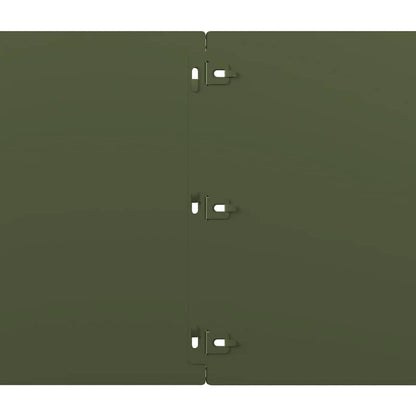 vidaXL Bordures pelouse 10pcs vert olive 25x103cm acier laminé à froid
