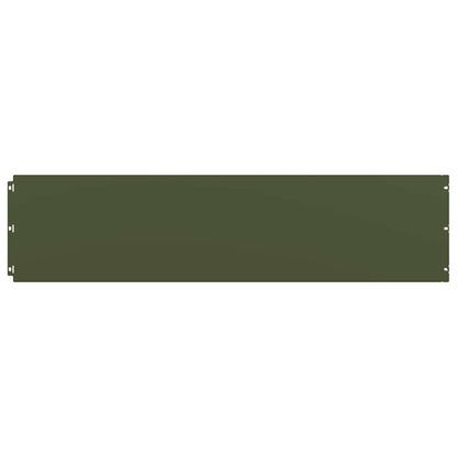 vidaXL Bordures pelouse 20pcs vert olive 25x103cm acier laminé à froid