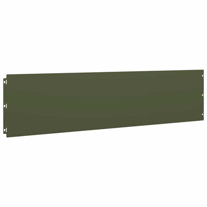 vidaXL Bordures pelouse 20pcs vert olive 25x103cm acier laminé à froid