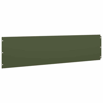 vidaXL Bordures pelouse 20pcs vert olive 25x103cm acier laminé à froid