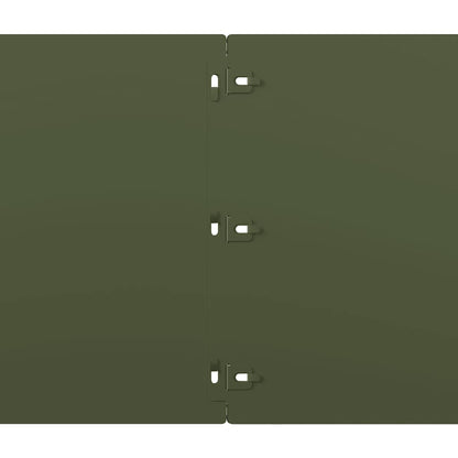 vidaXL Bordures pelouse 20pcs vert olive 25x103cm acier laminé à froid