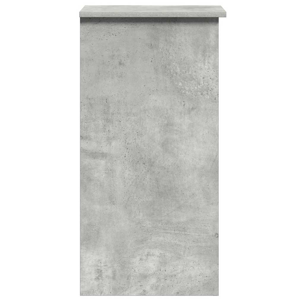 vidaXL Bureau avec étagères gris béton 84x40x78 cm bois d'ingénierie