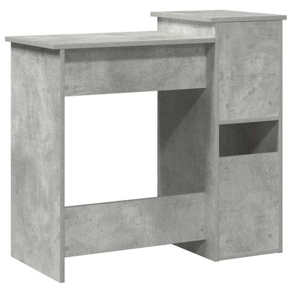 vidaXL Bureau avec étagères gris béton 84x40x78 cm bois d'ingénierie