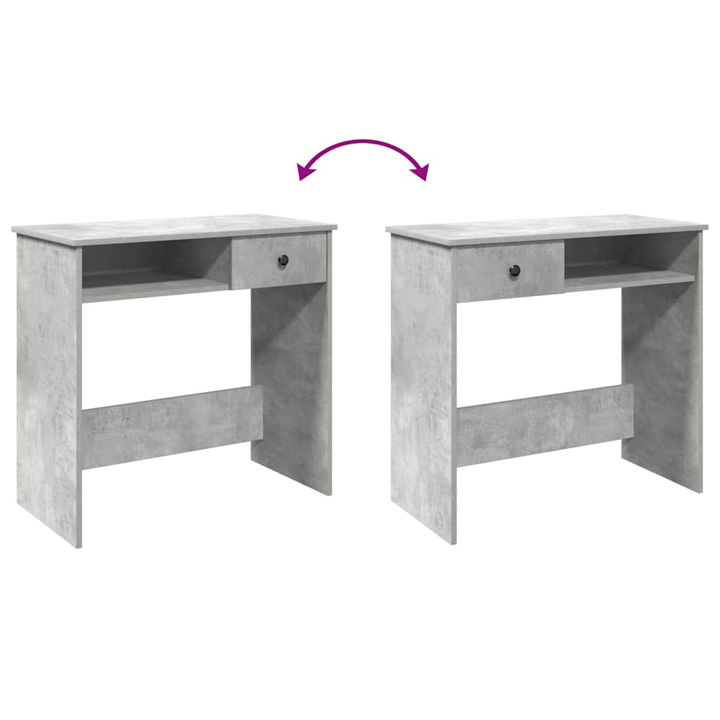 vidaXL Bureau Gris béton 80x40x75 cm Aggloméré