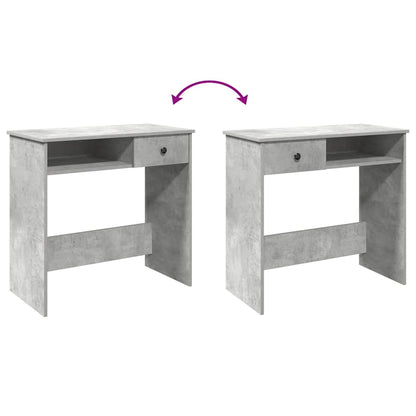 vidaXL Bureau Gris béton 80x40x75 cm Aggloméré