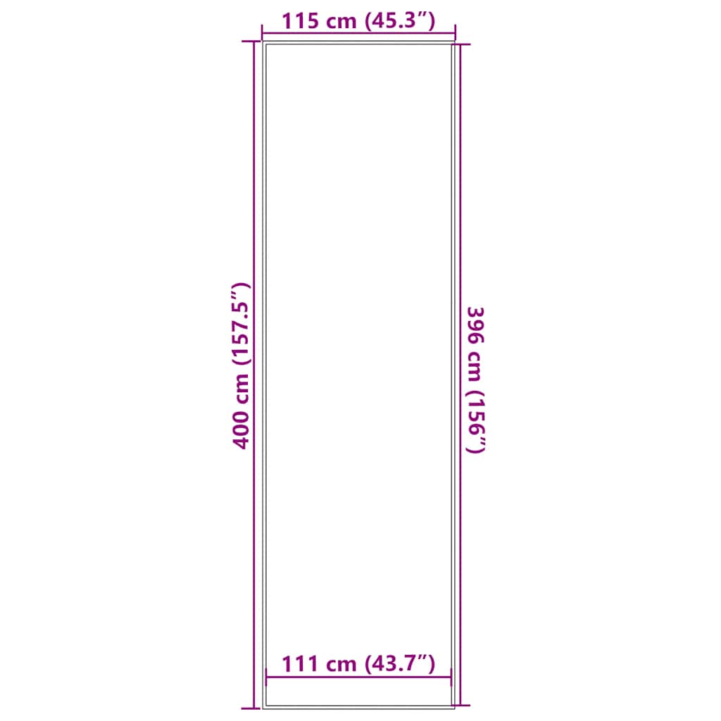 vidaXL Paillasson anthracite 115x400 cm