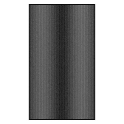 vidaXL Paillasson noir et gris à rayures 115x200 cm