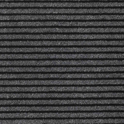 vidaXL Paillasson noir et gris à rayures 115x200 cm