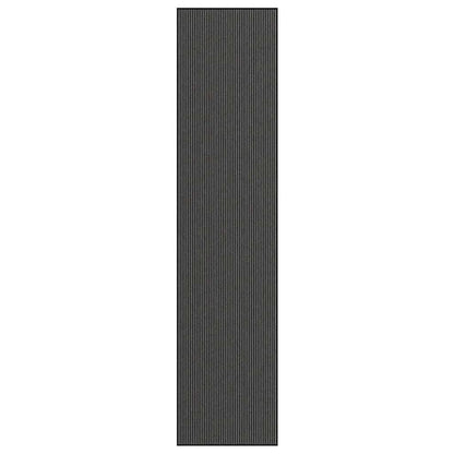 vidaXL Paillasson noir et gris à rayures 115x500 cm