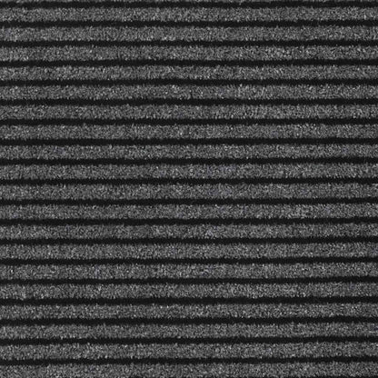 vidaXL Paillasson noir et gris à rayures 115x500 cm