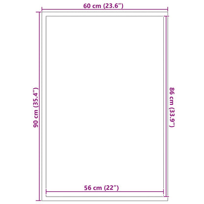 vidaXL Paillasson anthracite 60x90 cm