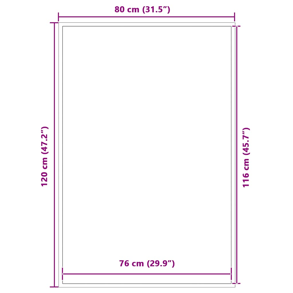vidaXL Paillasson Marron 80x120 cm
